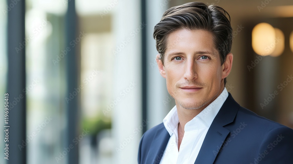 Confident Businessman in Formal Wear - A Powerful Portrait of Success Confident Businessman in Formal Wear - A Powerful Portrait of Success