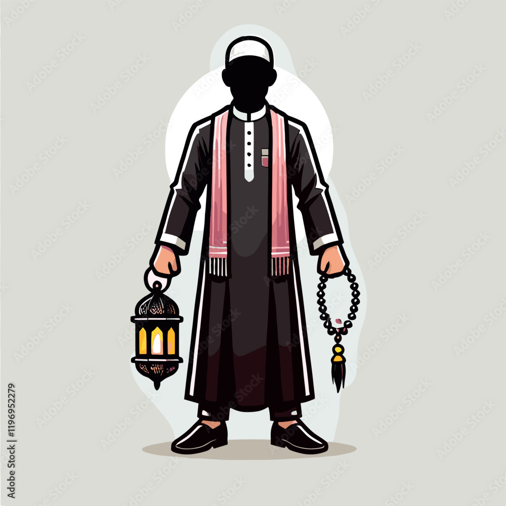 Eid Traditional Clothing Vector Black Silhouette Cricut Design for T-Shirt Eid Traditional Clothing Vector Black Silhouette Cricut Design for T-Shirt