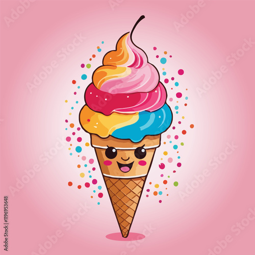 cute Kawaii ice cream