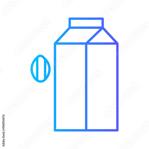 almond milk gradient icon