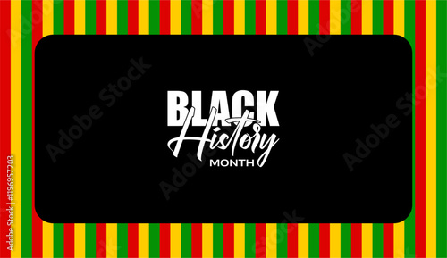 Black History Month Celebrating February Holiday Concept