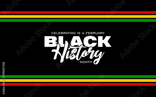 Black History Month Celebrating February Holiday Concept