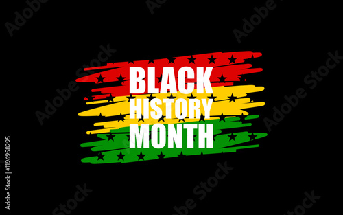 Black History Month Celebrating February Holiday Concept