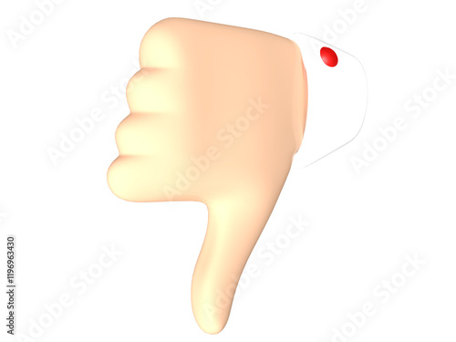 hand with finger unlike 3d