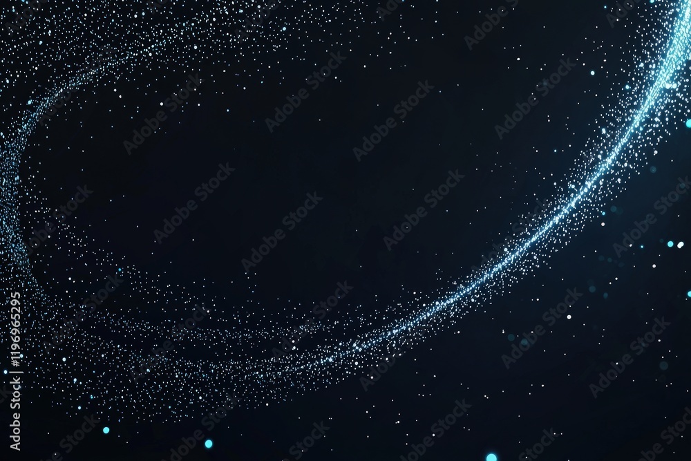 Obraz premium Glowing Particle Swirl, Abstract Background