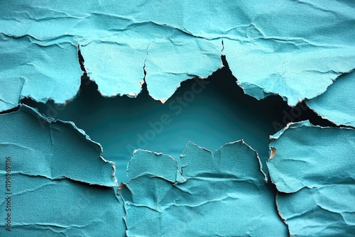 Wallpaper Mural A close-up view of a cracked blue wall with cracks and imperfections visible Torontodigital.ca