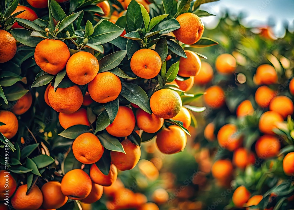 Sunlit tangerines gleam on simple branches, a minimalist harvest scene. Sunlit tangerines gleam on simple branches, a minimalist harvest scene.