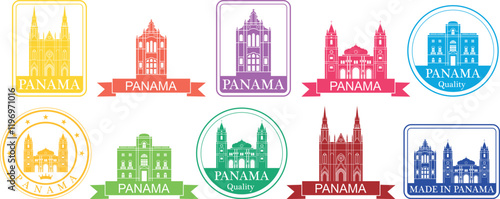 Panama logo. Isolated Panama on white background