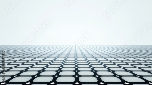 Abstract perspective on geometric patterns in a minimalist space environment