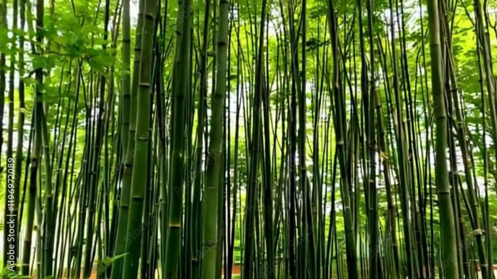 Bamboo forest Breeze 4K HD Video, The shooting sight of bamboo stalks swaying gently in the wind. Bamboo forest Breeze 4K HD Video, The shooting sight of bamboo stalks swaying gently in the wind.