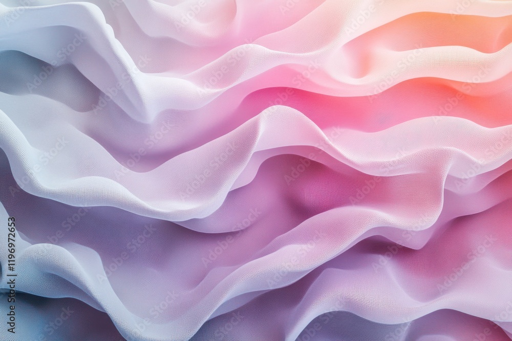 Obraz premium Soft fabric drapes with flowing textures and gentle color gradients in abstract design