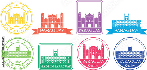 Paraguay logo. Isolated Paraguay on white background