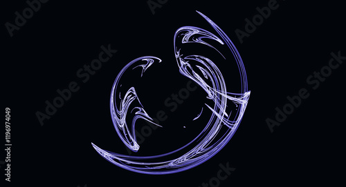 dark background with heart illustration made with thin lines abstract and artistic feel