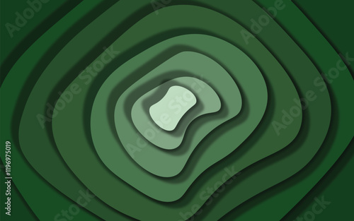 3D abstract background and paper cut shapes. for business presentations, flyers, posters and invitations. green carving art
