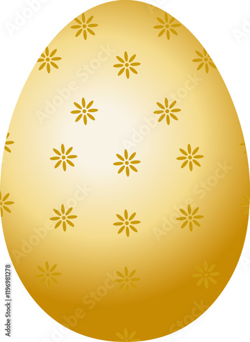 Easter cute golden eggs