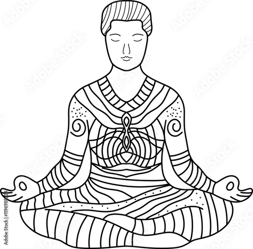 Meditative person