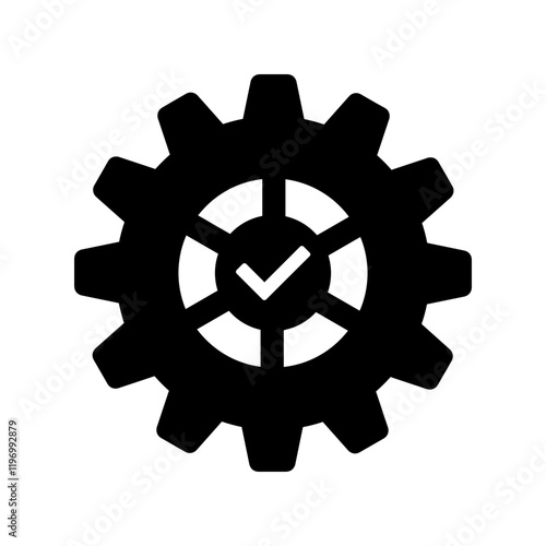 Gear with check mark