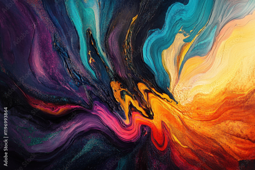 Obraz premium Abstract Burst of Light in Cosmic Colors