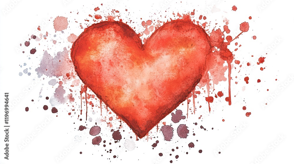 Hand-Drawn Red Heart Design Element for Romantic and Artistic Creations Hand-Drawn Red Heart Design Element for Romantic and Artistic Creations