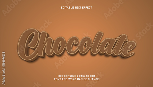 Editable chocolate text effect