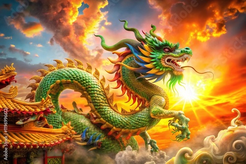 Wallpaper Mural 2024 Year of the Dragon: Double Exposure Chinese Zodiac Art Torontodigital.ca