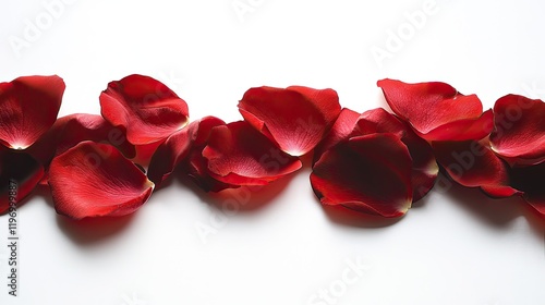 Red Rose Petals Flying Mid-Air for a Romantic and Artistic Composition