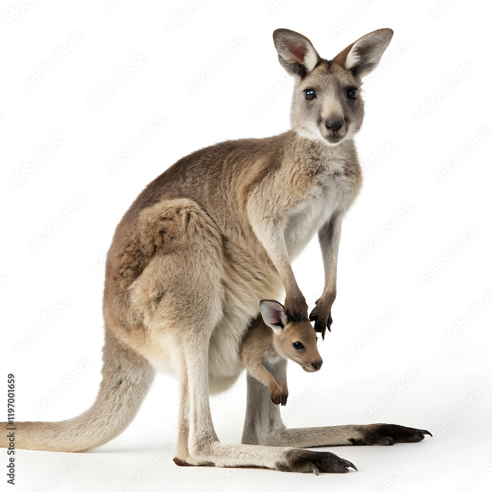 Kangaroo with Baby. Kangaroo with Baby.