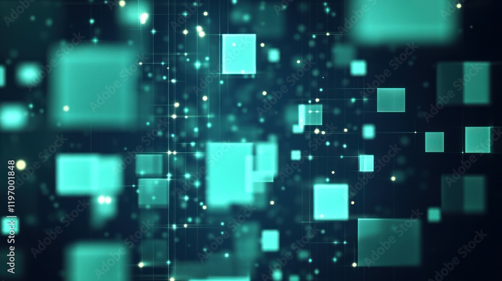 Abstract Blue Squares Digital Background Abstract Blue Squares Digital Background