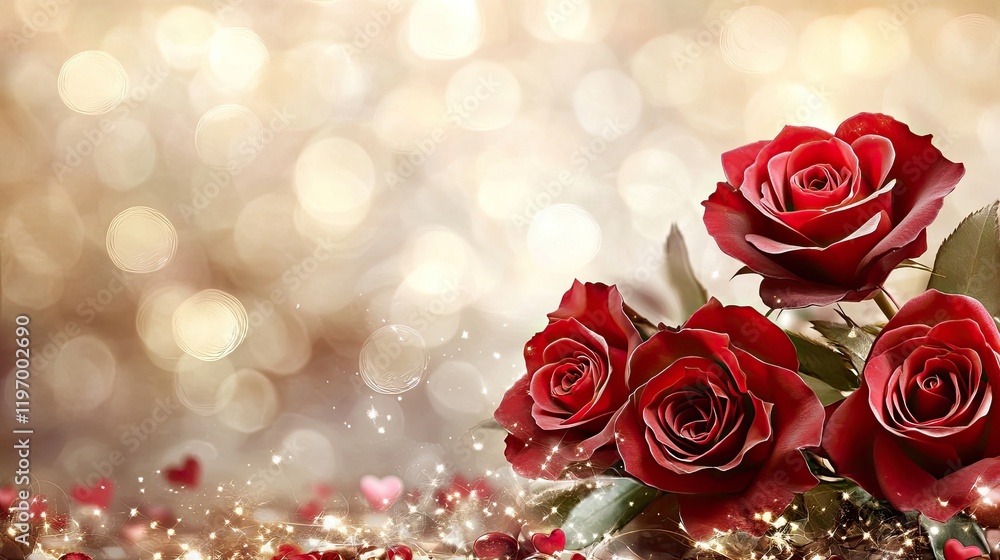 Valentine's Day Background with Subtle Heart and Floral Details Valentine's Day Background with Subtle Heart and Floral Details