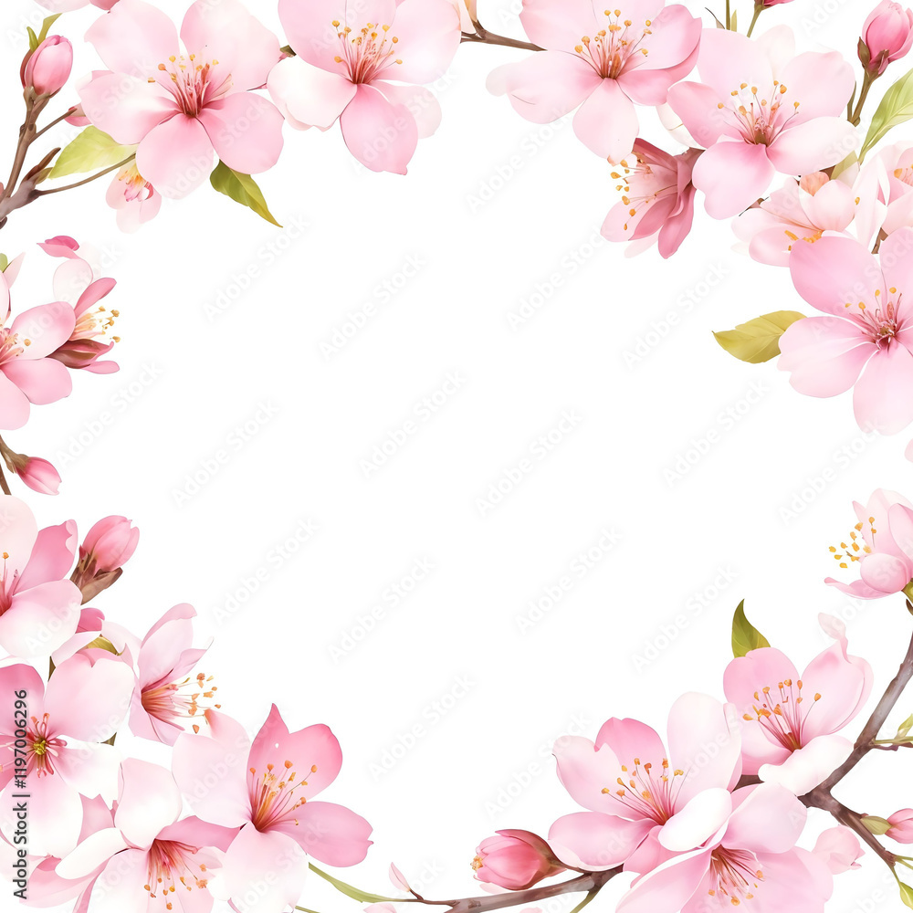 Spring Cherry Blossom Watercolor illustration Spring Cherry Blossom Watercolor illustration