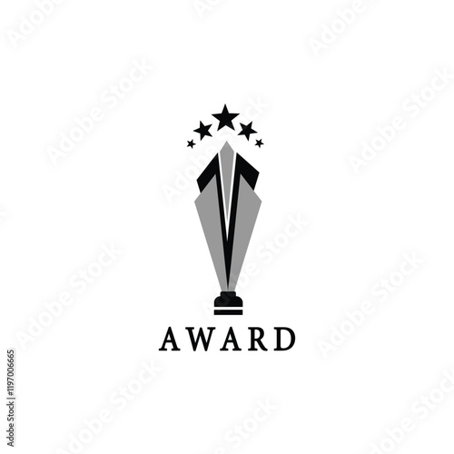 trophy logo vector design trophy logo for tournament winners and championship awards