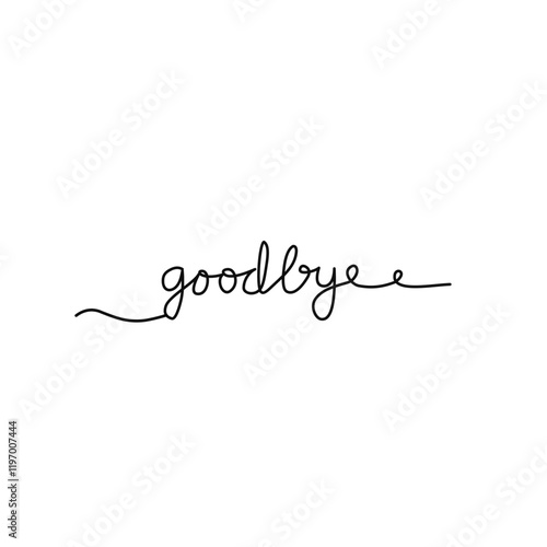 continuous line good bye