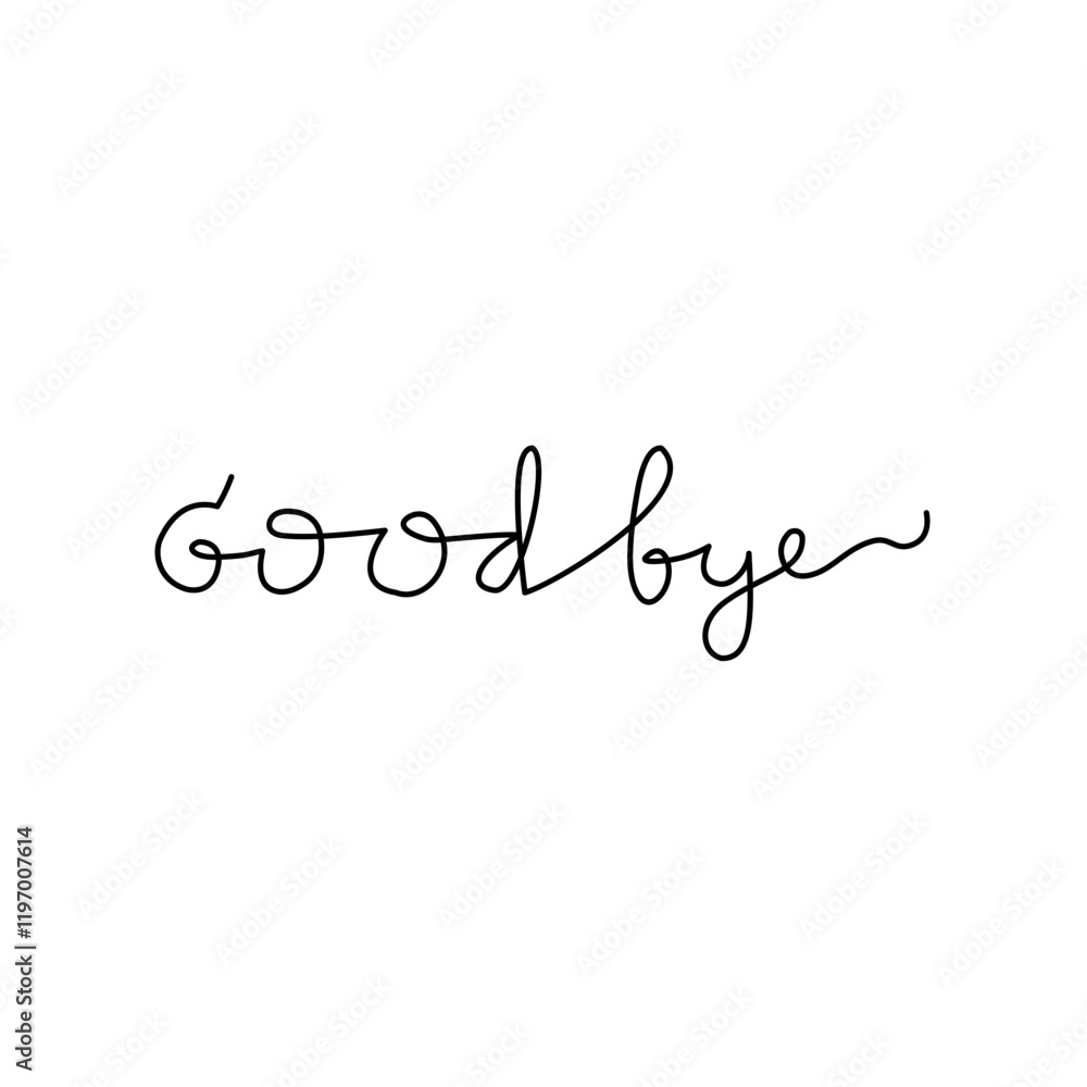 continuous line good bye continuous line good bye