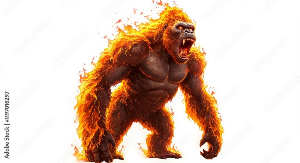 Fototapeta premium flaming ape