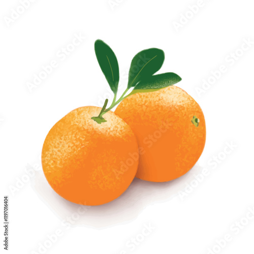 oranges with leaves