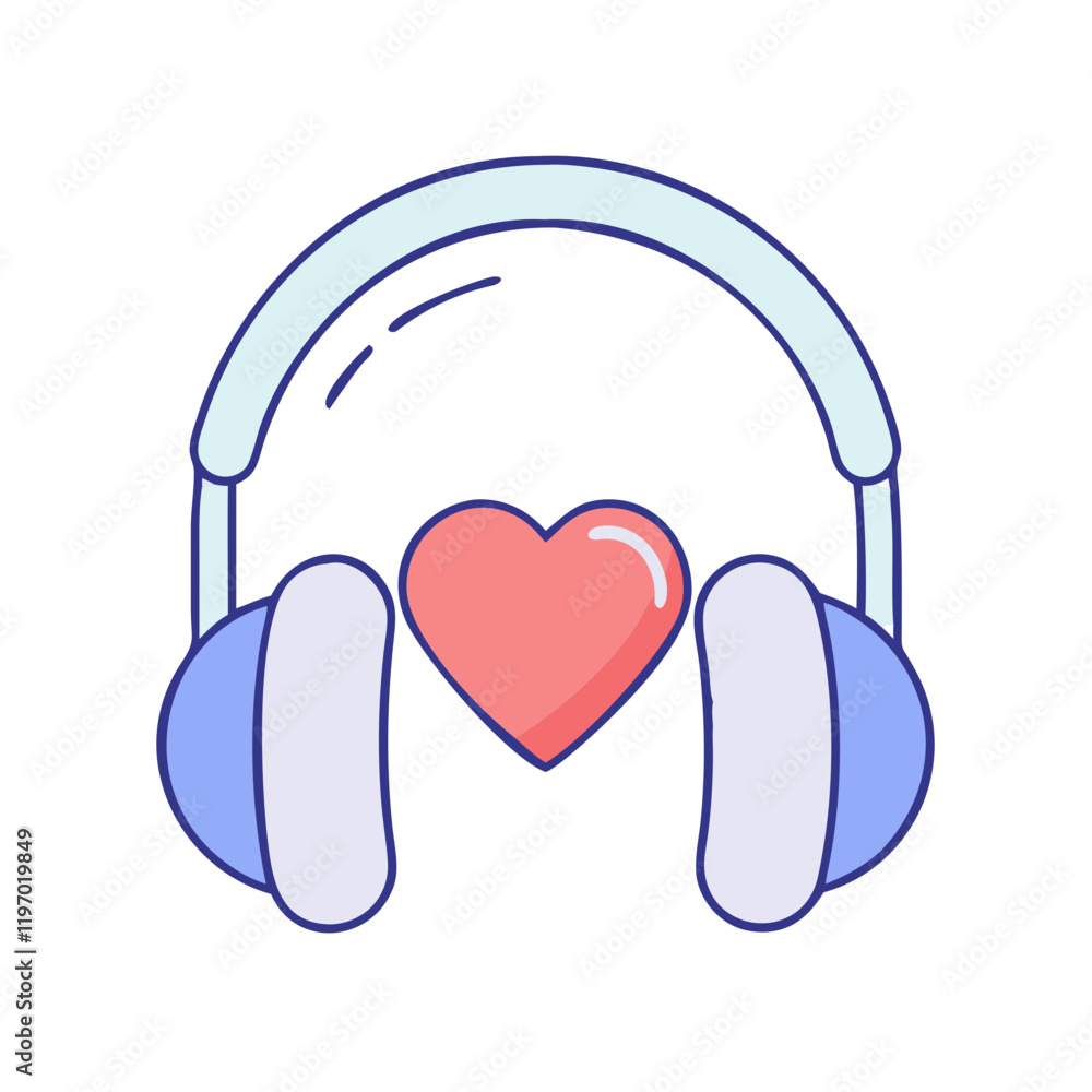 headphones and heart vector icon, headphones and heart vector illustration -simple illustration of headphones and heart, perfect for headphones and heart logos and icons and themed design headphones and heart vector icon, headphones and heart vector illustration -simple illustration of headphones and heart, perfect for headphones and heart logos and icons and themed design