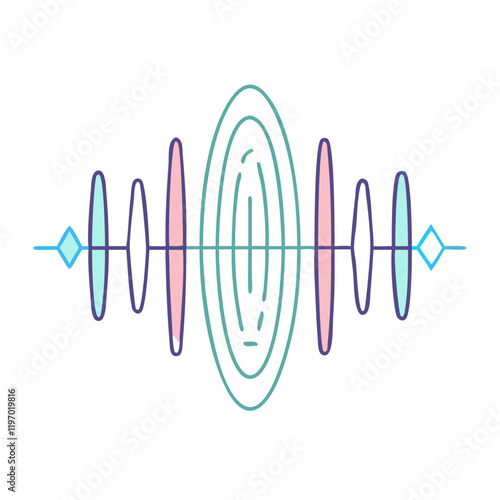 harmonic sound waves vector icon, harmonic sound waves vector illustration -simple illustration of harmonic sound waves, perfect for harmonic sound waves logos and icons and themed design 