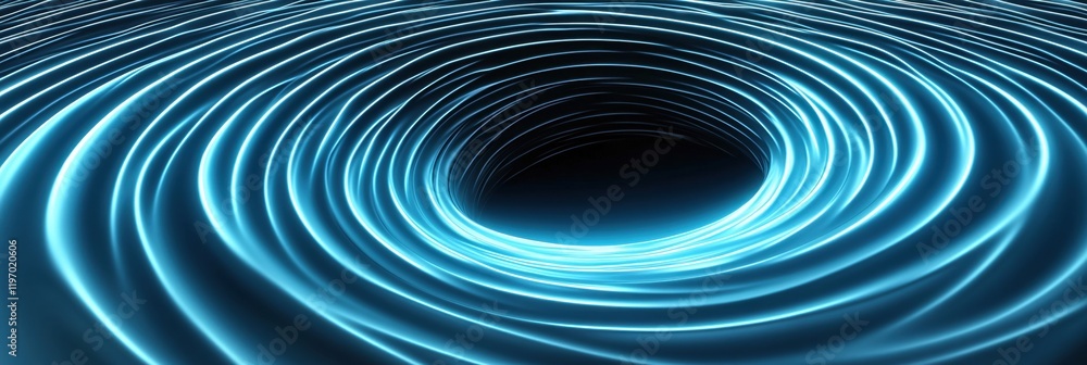 Abstract Blue Swirling Vortex Tunnel Digital Art Background Abstract Blue Swirling Vortex Tunnel Digital Art Background
