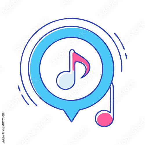 music streaming service vector icon, music streaming service vector illustration -simple illustration of music streaming service, perfect for music streaming service logos and icons and themed design 