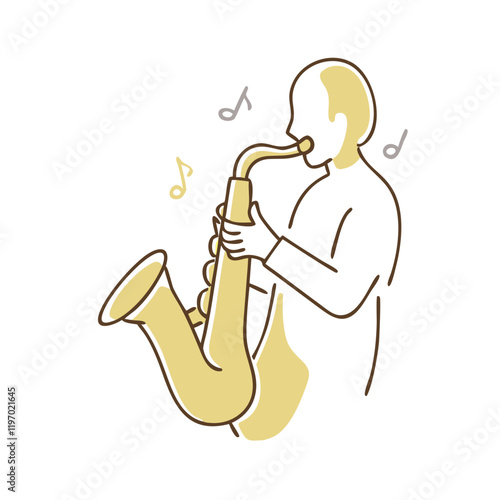 saxophonist silhouette vector icon, saxophonist silhouette vector illustration -simple illustration of saxophonist silhouette, perfect for saxophonist silhouette logos and icons and themed design 