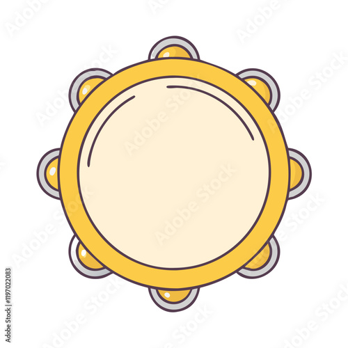tambourine vector icon, tambourine vector illustration -simple illustration of tambourine, perfect for tambourine logos and icons and themed design 