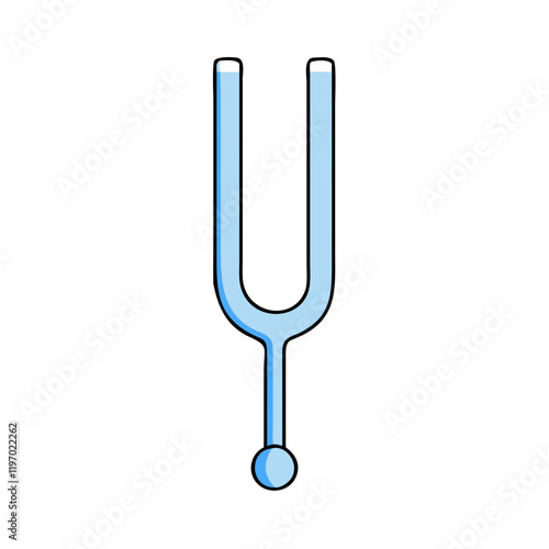 tuning fork vector icon, tuning fork vector illustration -simple illustration of tuning fork, perfect for tuning fork logos and icons and themed design 