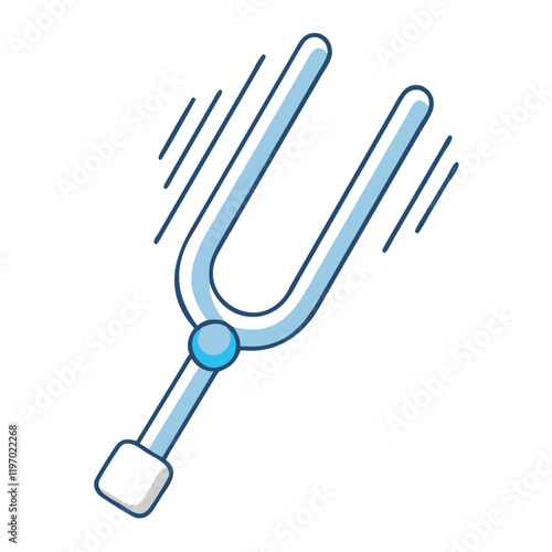 tuning fork vector icon, tuning fork vector illustration -simple illustration of tuning fork, perfect for tuning fork logos and icons and themed design 