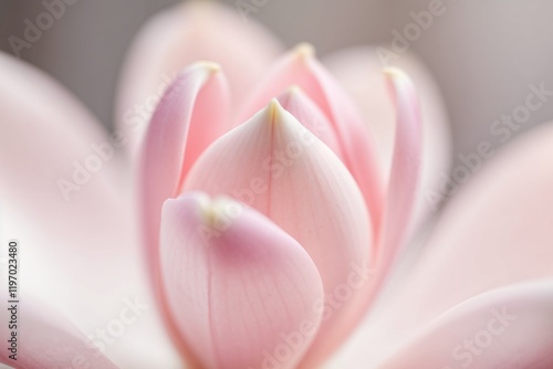 Soft pink lotus flower petals in close-up view