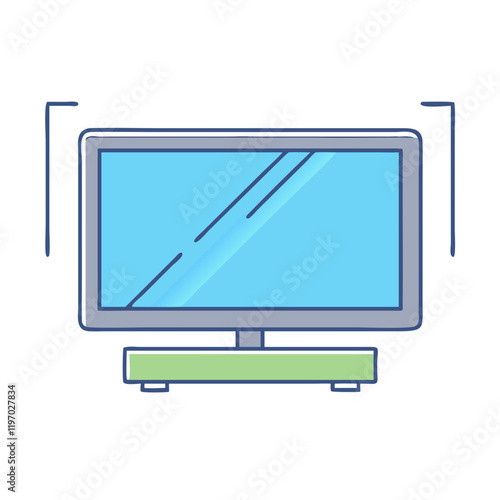 tv mounted on wall vector icon, tv mounted on wall vector illustration -simple illustration of tv mounted on wall, perfect for tv mounted on wall logos and icons and themed design 