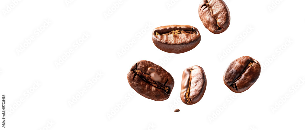 Coffee beans falling food photography minimalist style close-up culinary concept Coffee beans falling food photography minimalist style close-up culinary concept