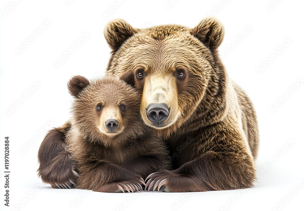 Obraz premium brown bear isolated on white
