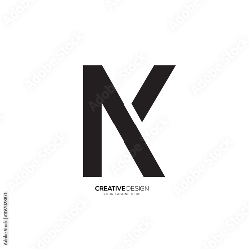 Letter AK or KA line art modern logo. AK unique logo. AK monogram logo. AK logo photo