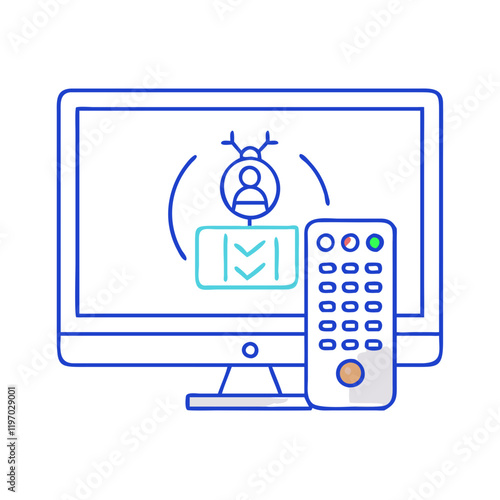 tv with parental controls icon, tv with parental controls vector,