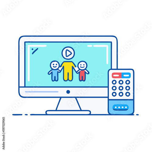 tv with parental controls icon, tv with parental controls vector,